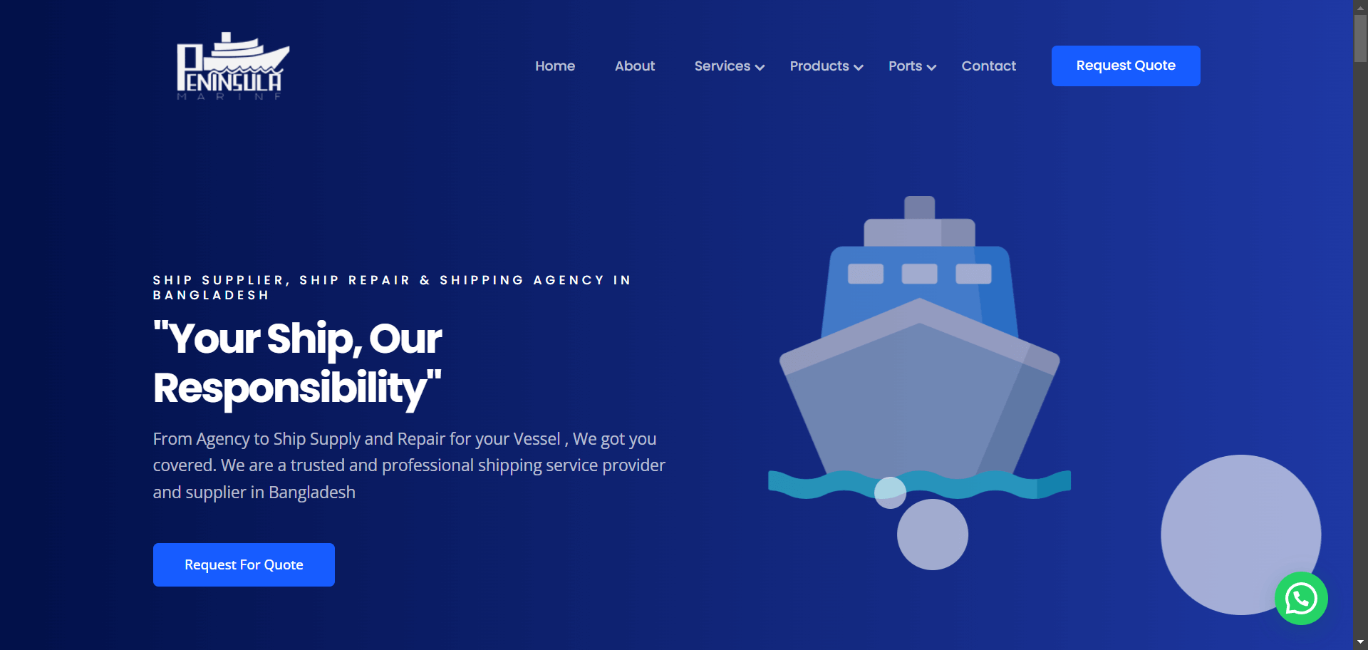 Website Design for Peninsula Marine Services