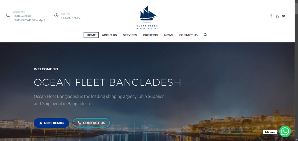 Shipping Agency Website Designed by Avista Digital